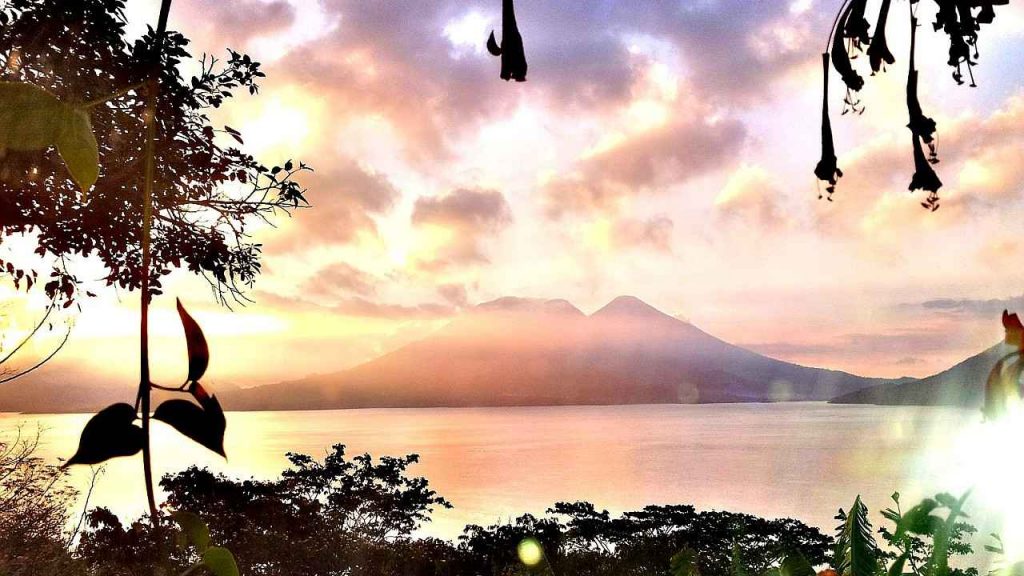 sunrise at lake atitlan guatemala